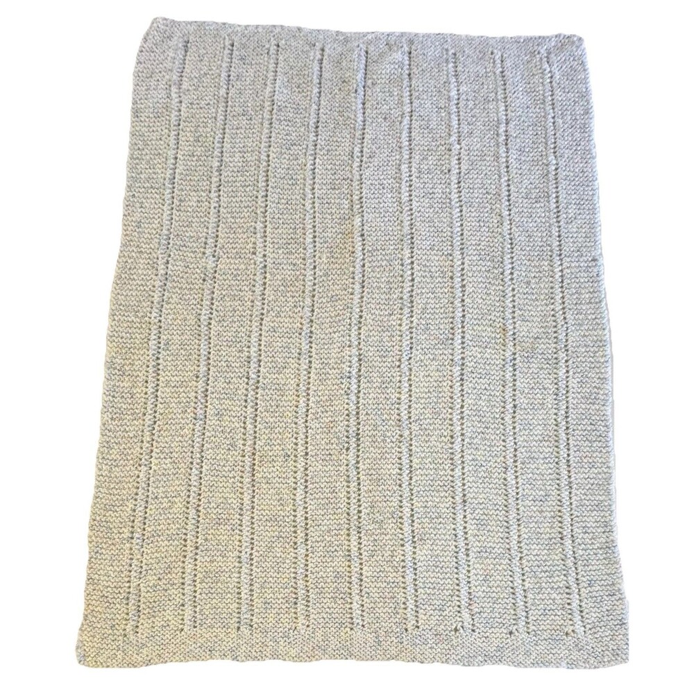 Vintage Baby Blanket Handmade Crochet Gender Neutral Boy Girl 33x25 Unisex